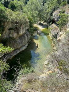 roman bridge river campsite Rennes-les-Bains