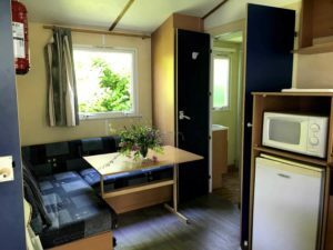 Static Caravan dining room Rennes-les-Bains